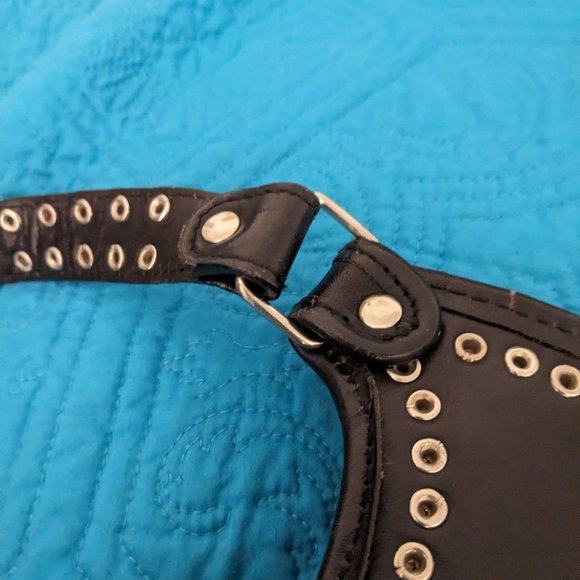 Nicole Miller riveted biker steampunk belt,  fanny pack main image 6